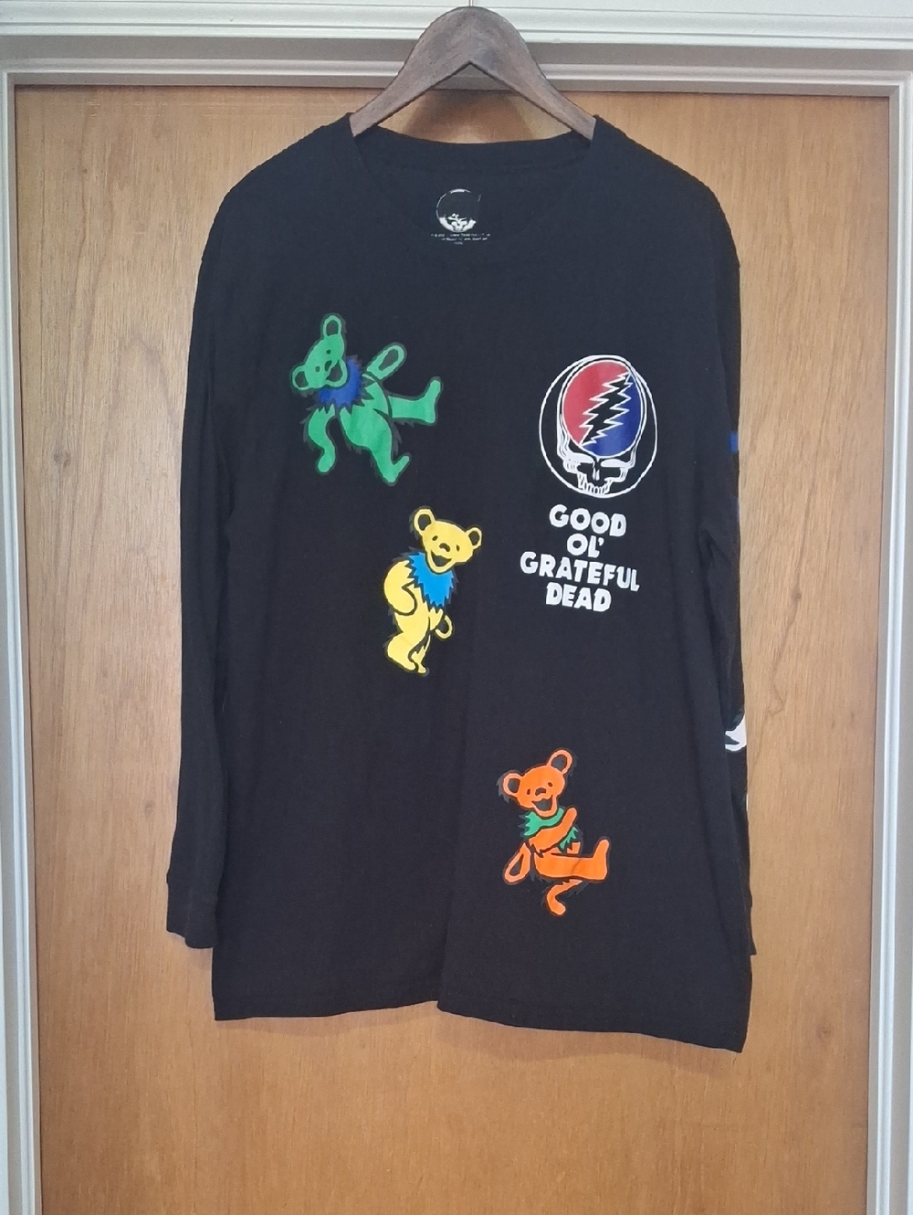 Grateful Dead Black Long Sleeve Tee with Dancing Bears